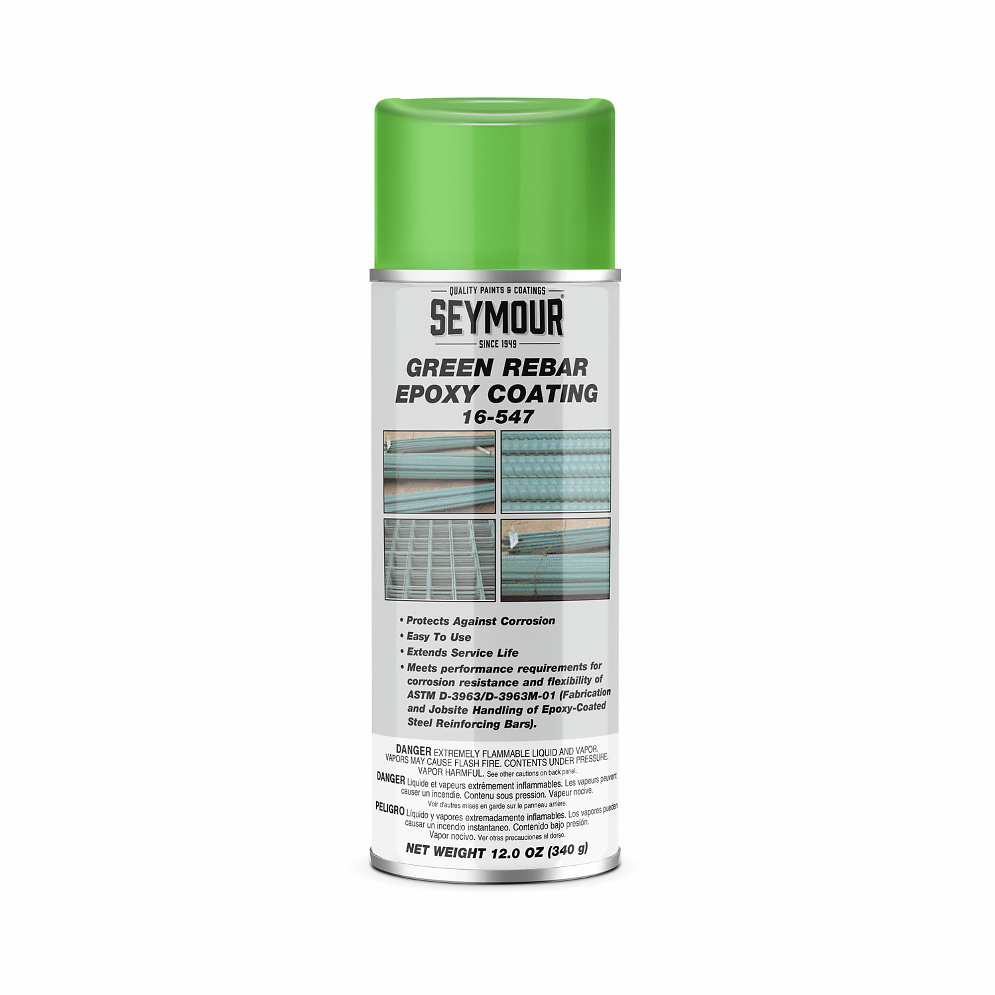 Seymour Rebar Epoxy Coating, Green, 6-Pk. 12-Oz. Cans, Model# 16-547-CS